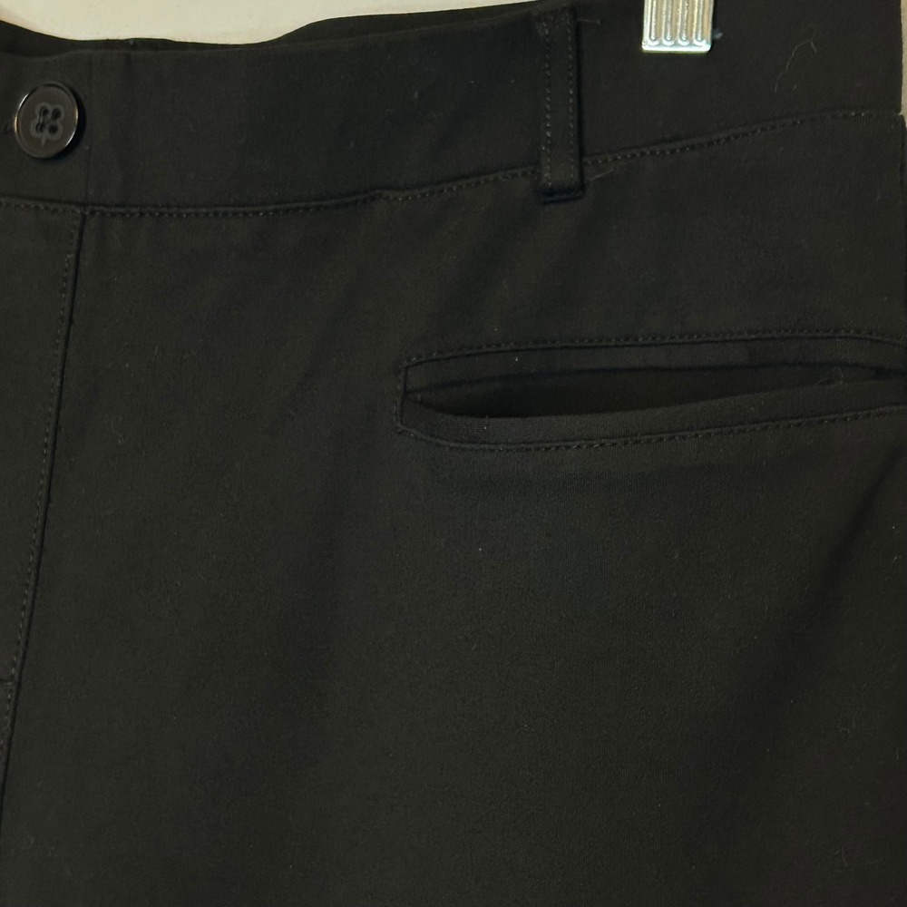 Betabrand Dress Pant Yoga Pants Black Cropped Cuffed Straight‎ Leg Petite Large - Picture 3 of 12